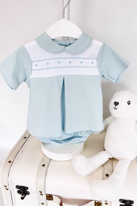 Little Star baby boys spot detail jampant set SG232 Mint