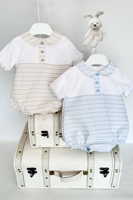 Little Star baby boys collared romper SG243 Blue