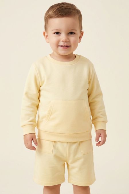 Little Star boys jumper and short set SG253 LEMON