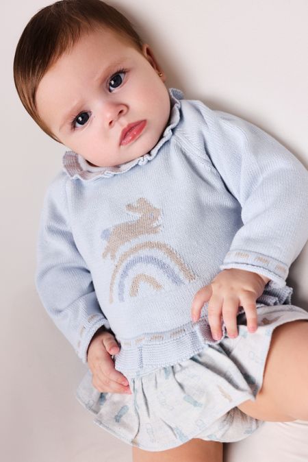 Tutto Piccolo girls rabbit jam pant set 1869-1350-25 blue