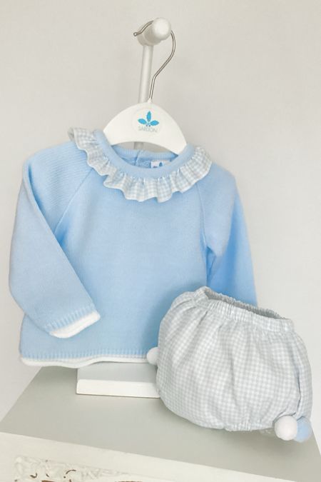 Sardon baby knitted jumper & jam pant VE-110 blue