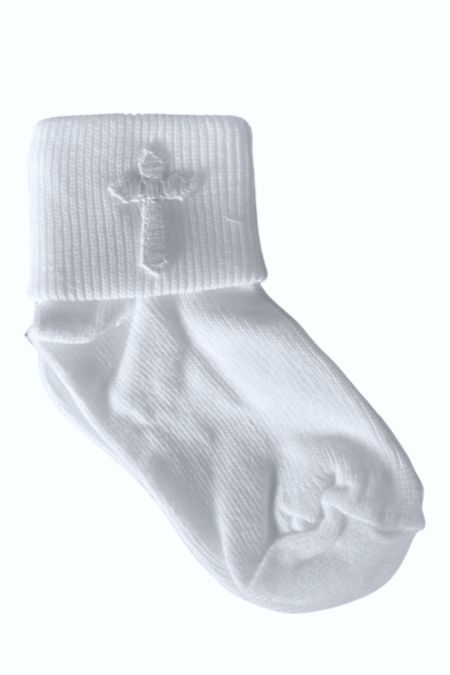 Angelas boys christening sock 889 White