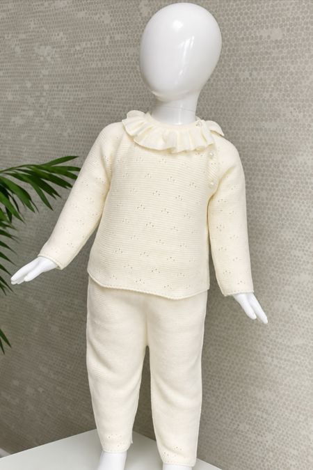 Little Star girls knitted 2 pcs set 5269-124 Ivory