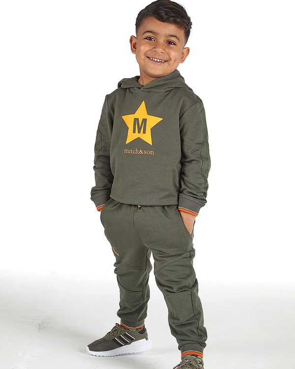 Mitch & Son boys hoody tracksuit MS21604 Khaki Millar