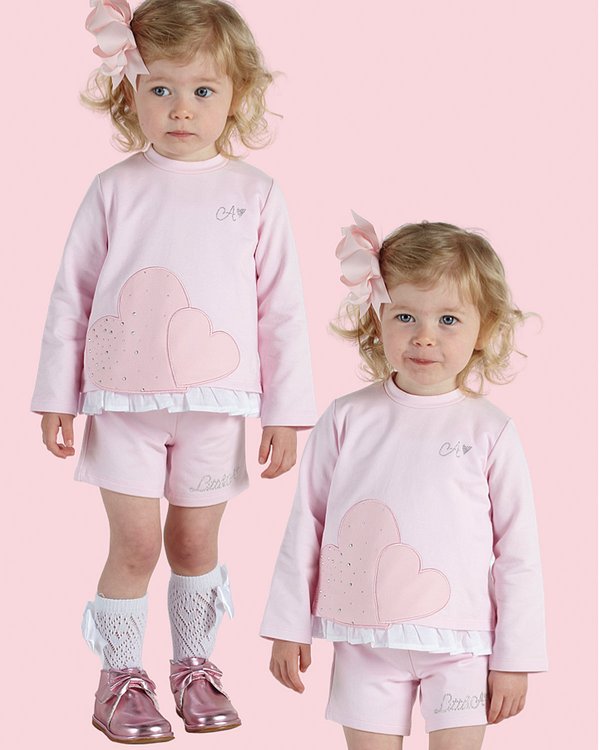 Little A Dee jumper & shorts LW21501 Ariana Pink